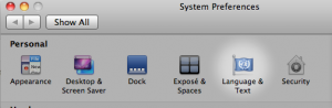 System Preferences: Language & Text